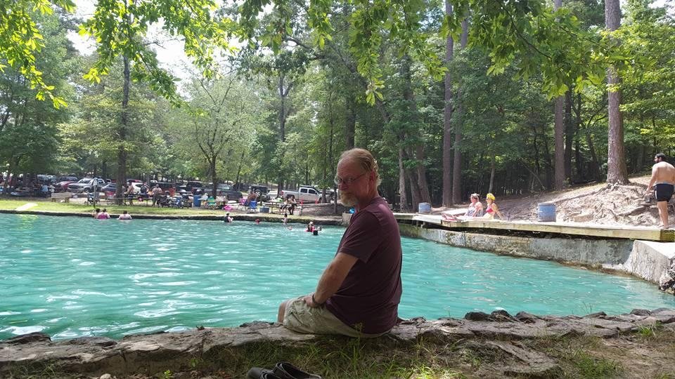 Beautiful clear water, but cold.