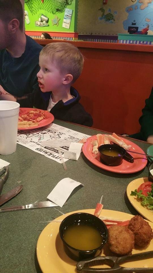 Had a little lovely dinner with the kids and my sister Teresa and her husband. As always. Mason was the life of the party.