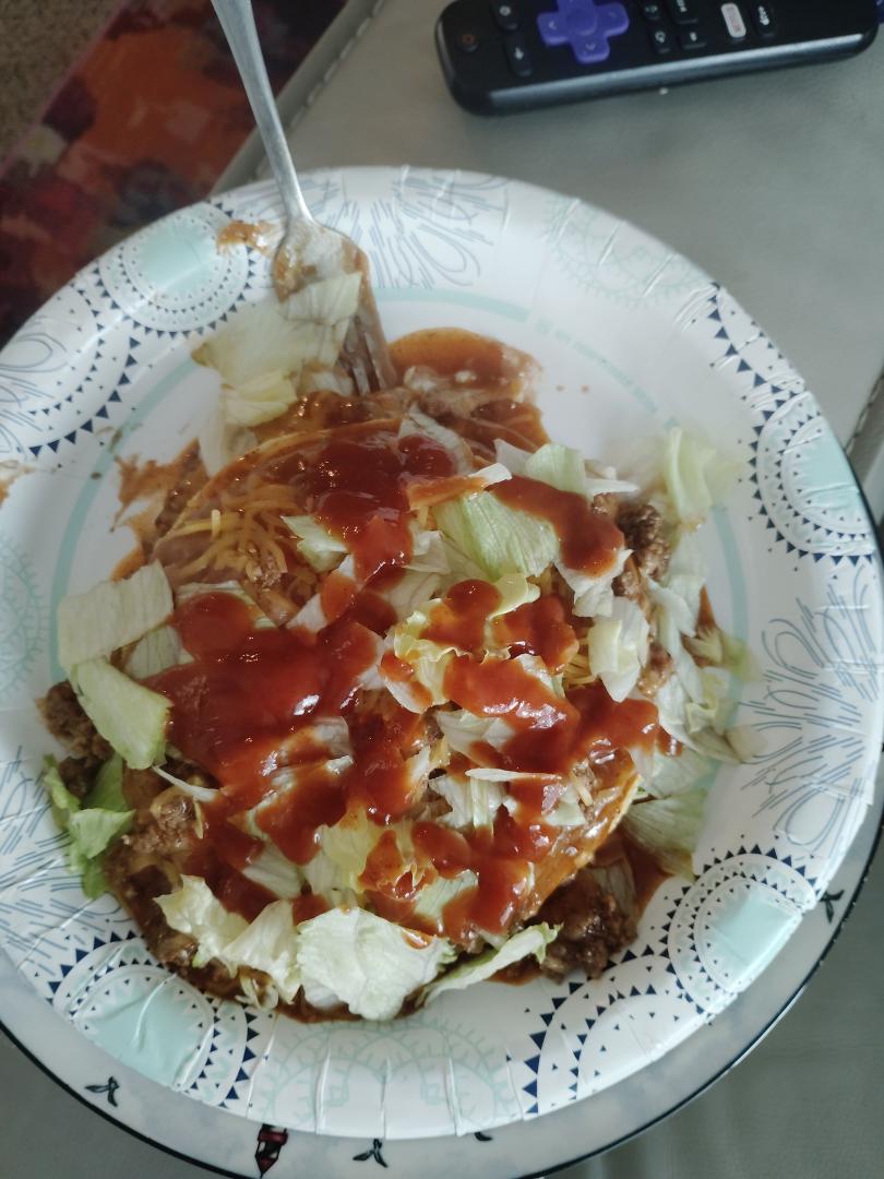 Stacked enchiladas and that's what's for dinner
