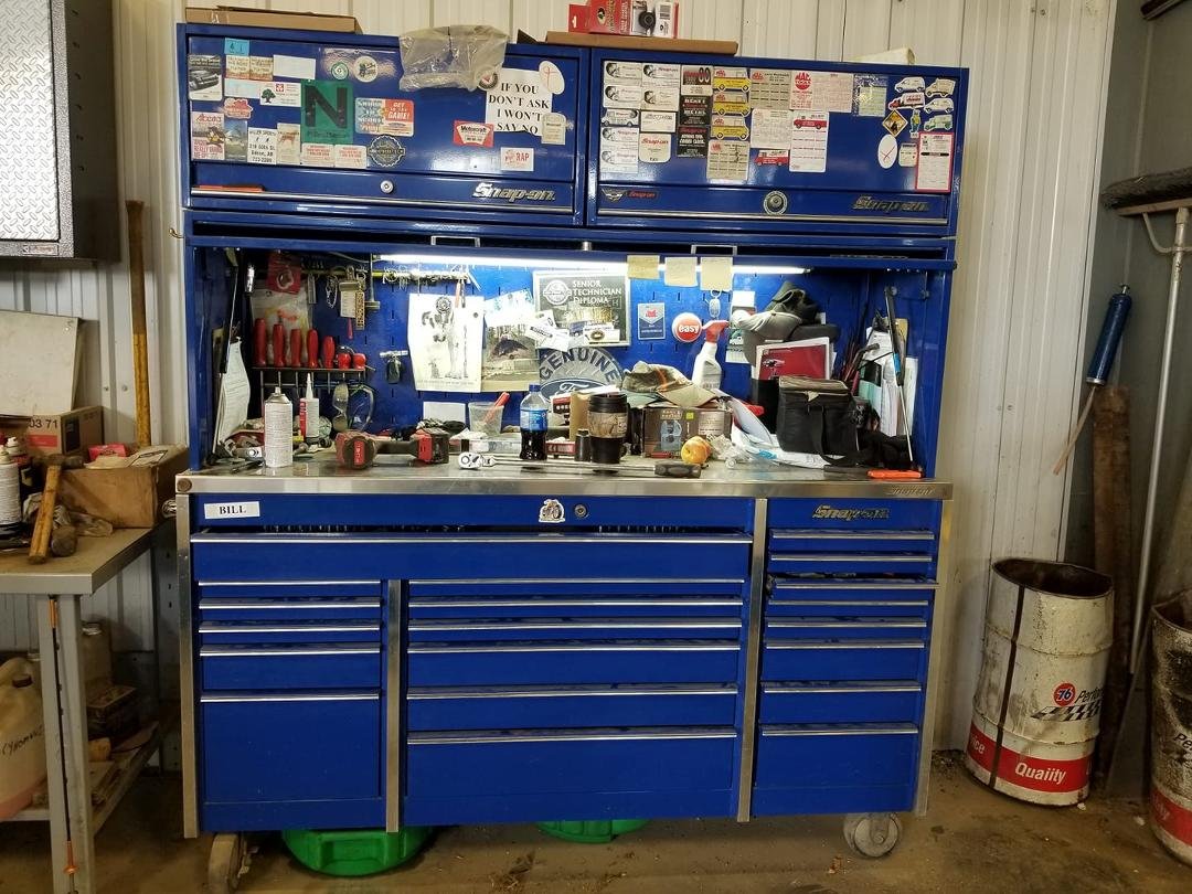 Snap on tool box 24" deep 73" long.
Stickers are magnetic and not included. Great shape.
6500.00 OBO