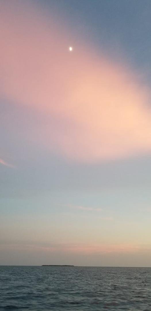 The sun goes down and the moon comes out...