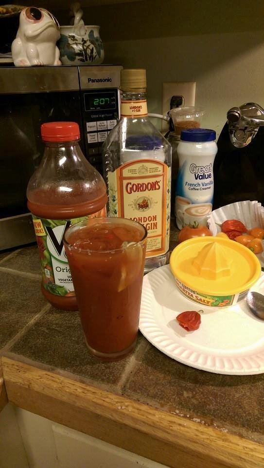 Bloody Mary made with ghost pepper. Celebrate life daily. Egéségadre!