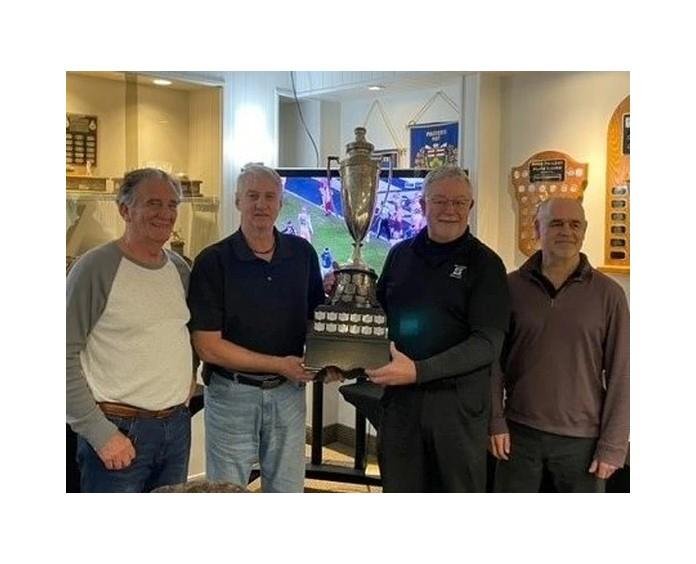 Sarnia Imperial Masters Champions 2023
Lou Rocca, left, Steve Rogers, skip Geoff Gander and Paul Mislan won the masters division at the annual Imperial Oil men’s bonspiel at the Sarnia Golf & Curling Club in Sarnia, Ont., o