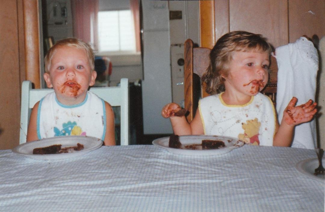 Love these two as much as they loved chocolate cake. Sammy and Jasey the true meaning of cousins.