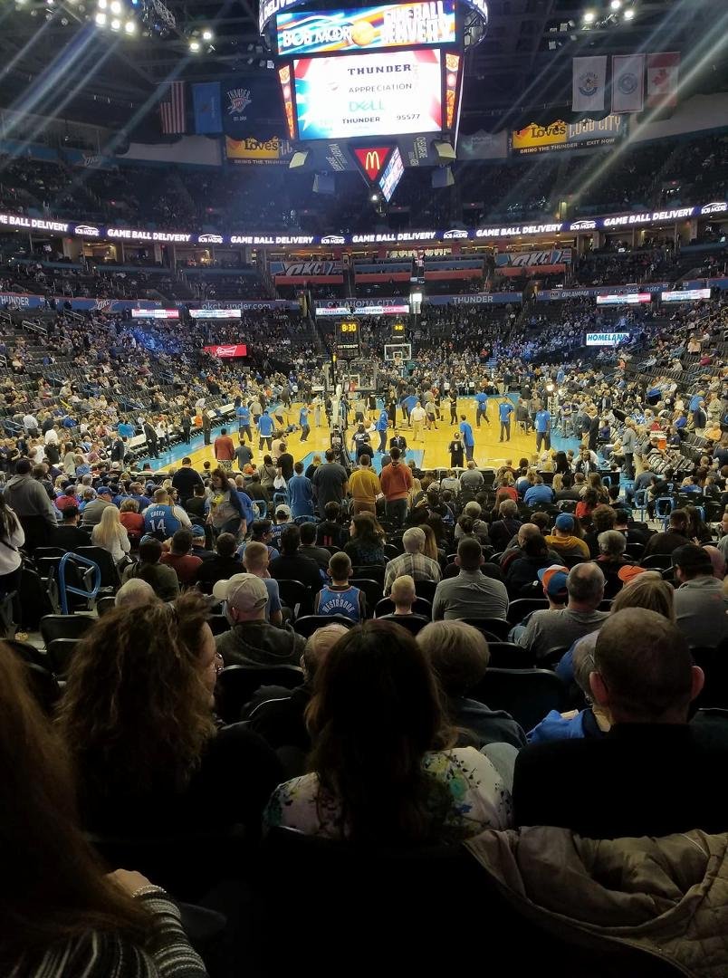 At the Thunder game.