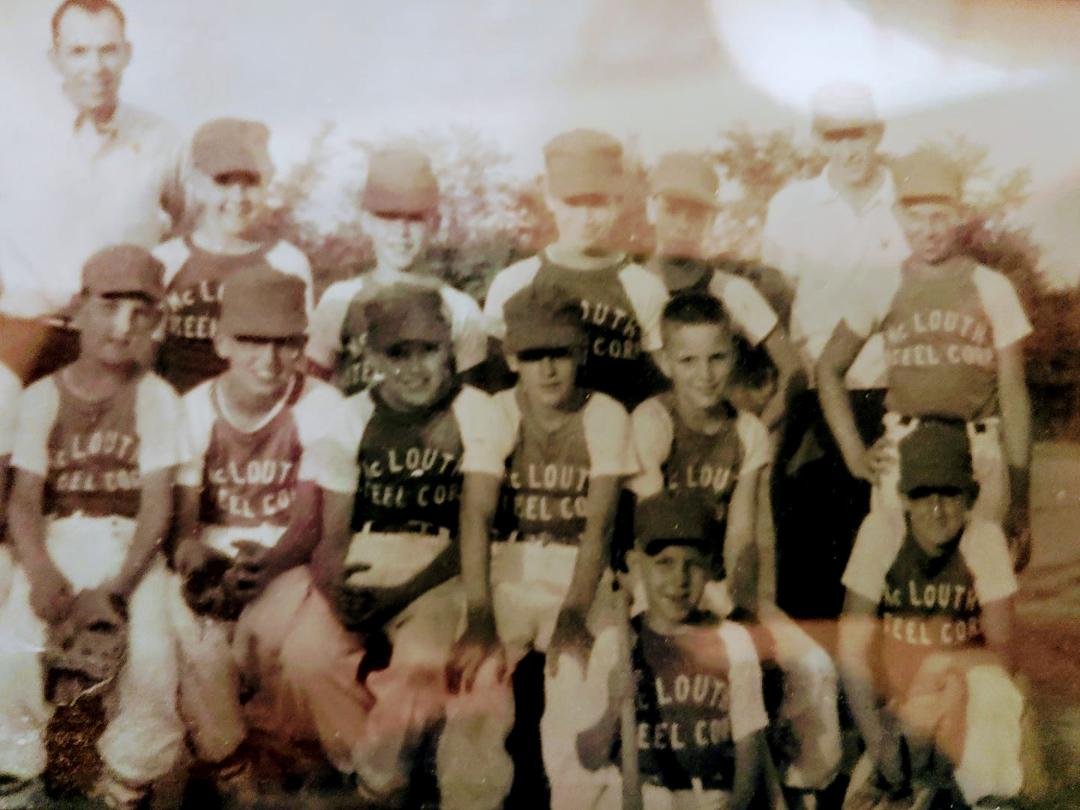 Found this old photo of our McClouth Steel baseball team. Probably 1958. They actually had tryouts. You had to be invited by one of the coaches. Kids were usually assigned to teams. Other teams got caps and shirts. Not an e