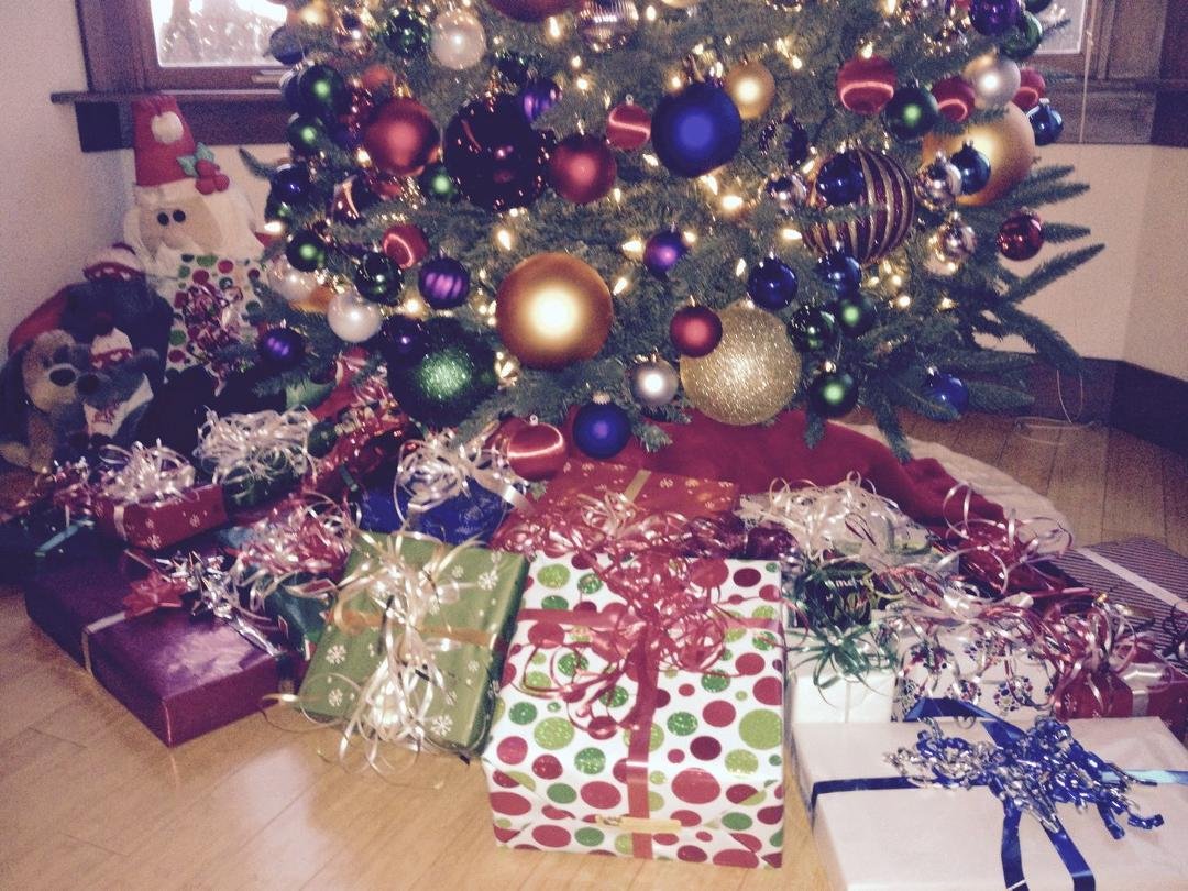 The presents are under the tree!
