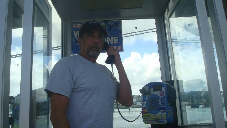 On the phone in Antiqua