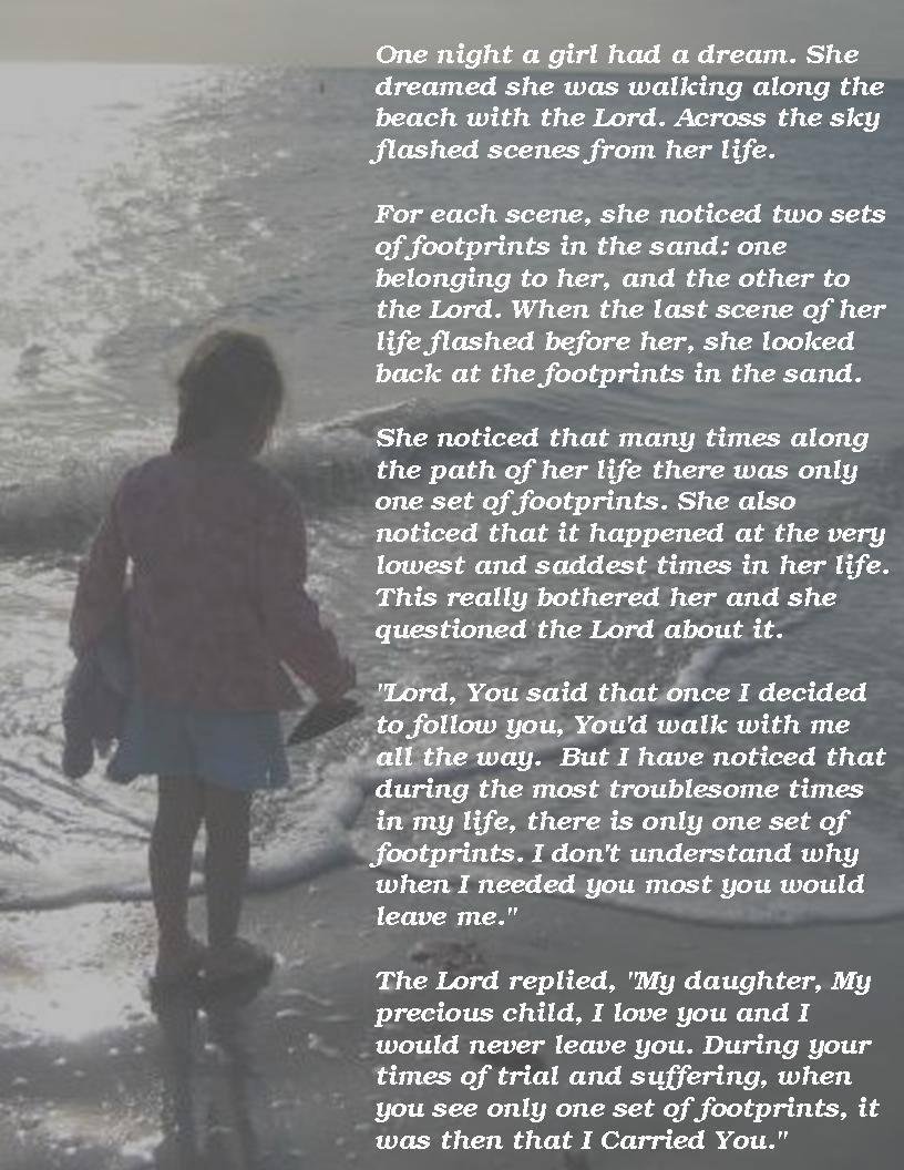 The young girl in the picture is Kaitlyn on thebeach in Florida when she was 4-5