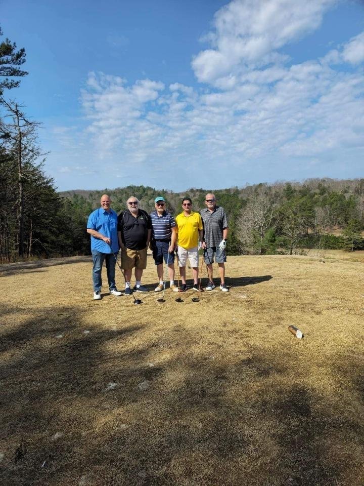In Georgia with Mike,Greg and Tim visiting are friend Bob.