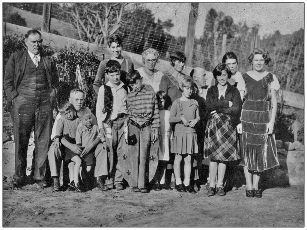 This is my Dads Family and cousens around 1930 taken in Glennwood CA just above Scotts Valley CA