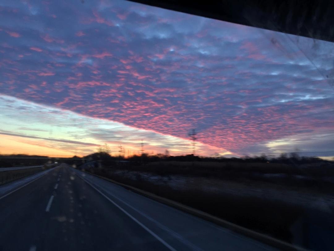 I'm going to miss  sunrises like this, as my days of  a over the road trucker comes to an end.