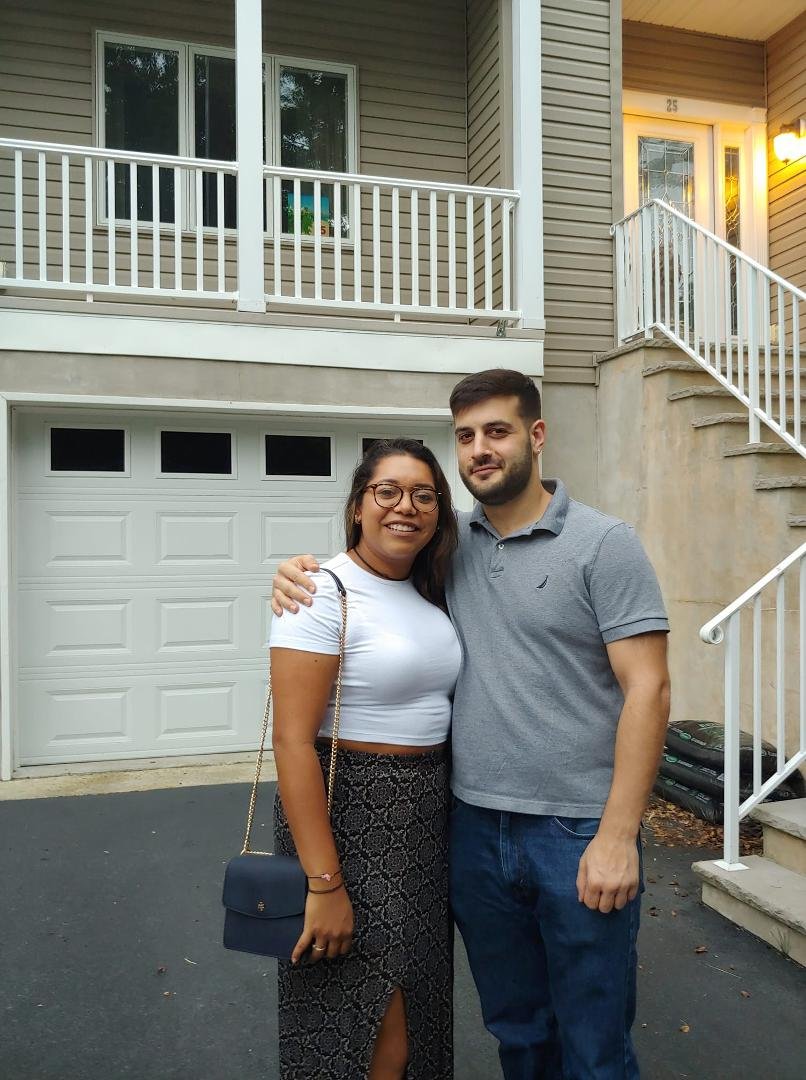 Son and girlfriend.