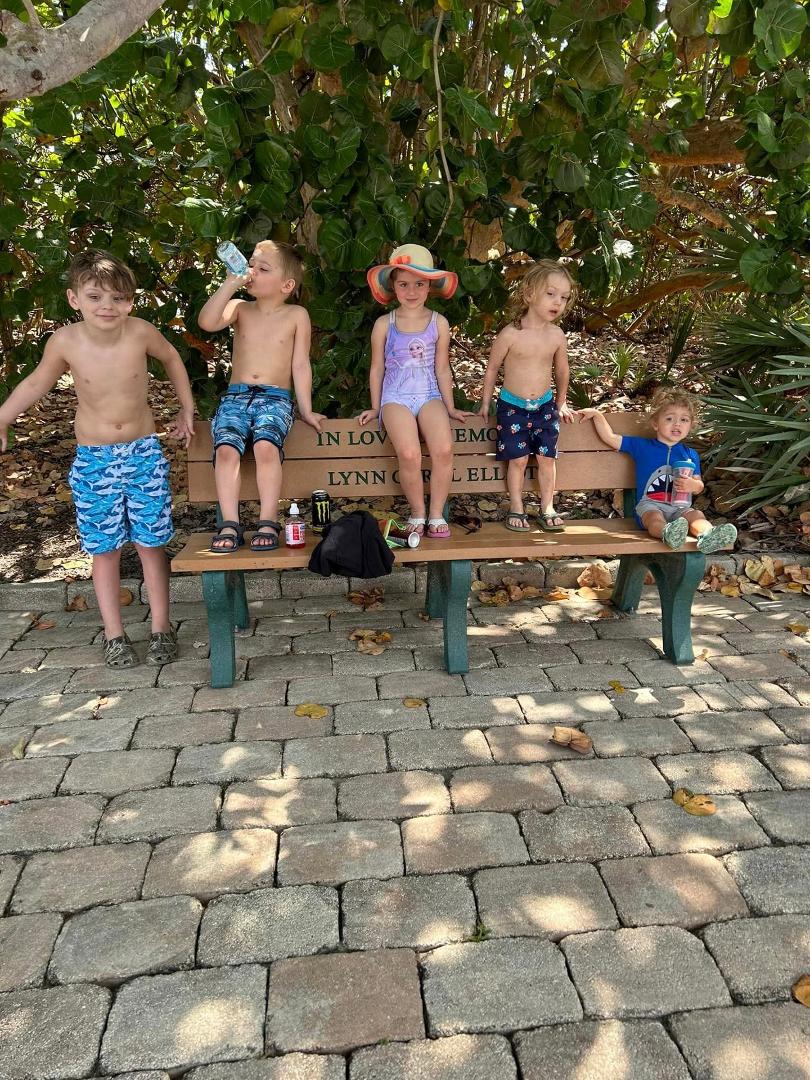 My great grandchildren are L to R/ Sam Jr., Deegan, Lilly, Liam and Dylan. Missing is Maverick.