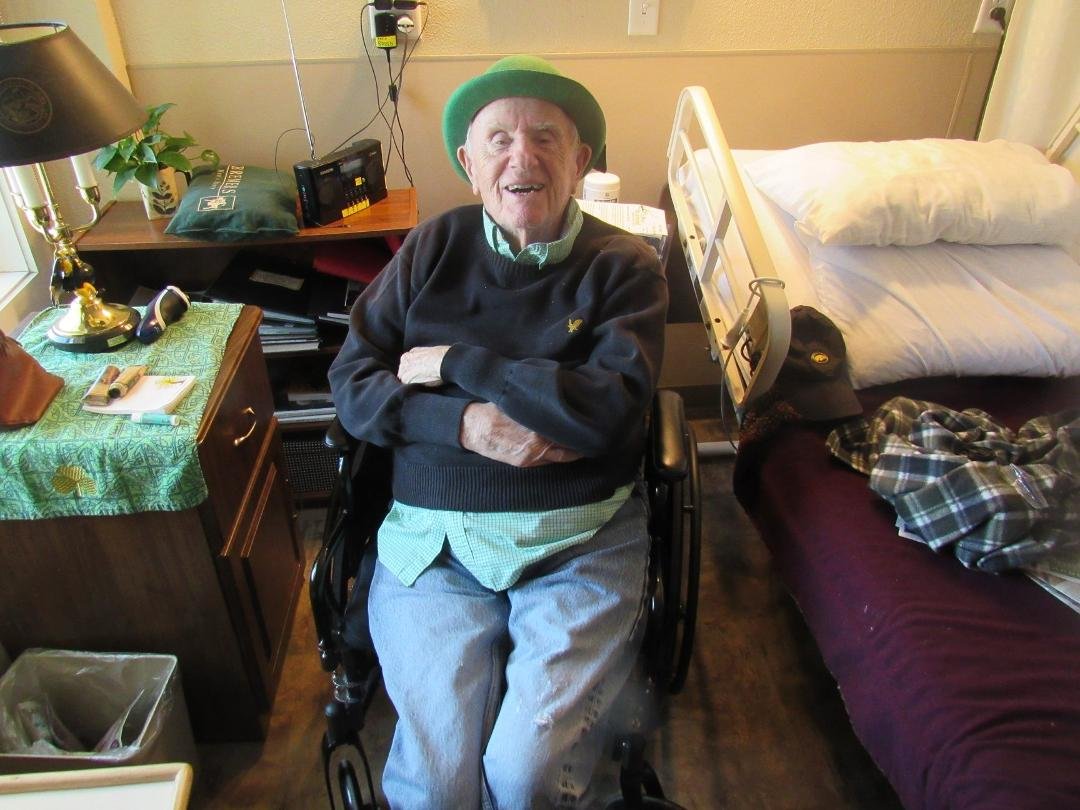 THIS IS A GOOD FRIEND OF MINE I MET WHILE I WAS IN REHAB AT THE NURSING HOME. REALLY A NICE OLD GUY.  I WAS SEATED AT HIS TABLE THE 2 WEEKS I WAS THERE.