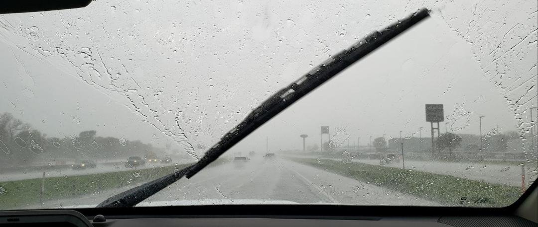 Then comes the awful rain, and semi on it's side in median!!