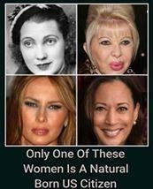 Not Trumps wives or mother. So are his children actually eligible to be to be Americans or himself. Kamala was born here.