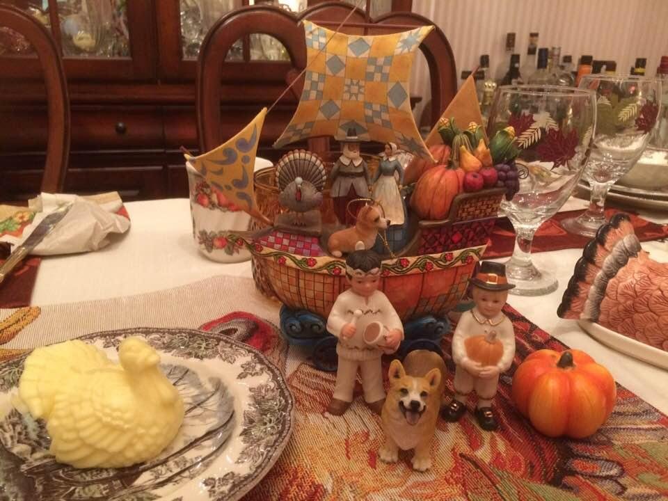 Time to pack away the November dishes. Can you see the special passengers on the Mayflower?