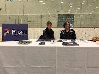 My sister Victoria and me at a Health Fair at the Salisbury School today. Thank you Beth Hammond and Leslie Ferris. Prism Health Advocates at the ready!!!!