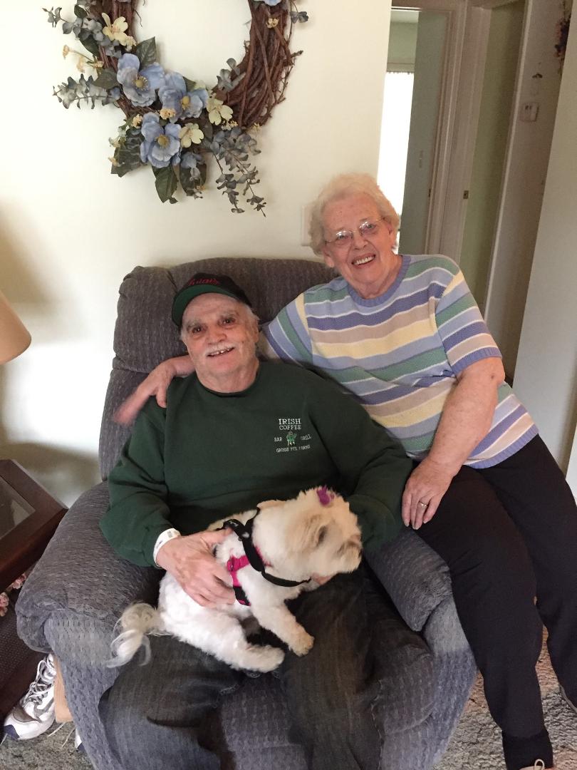 Saved Dad from another terrible meal at the hospital. Mom and Apple are so happy to have him home and feeling much better.