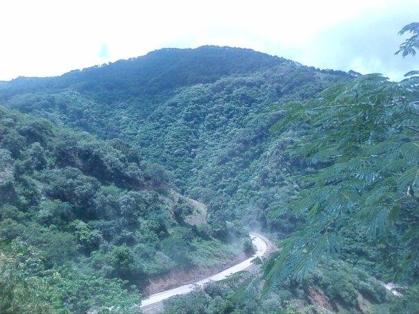 Mine road through the mountains