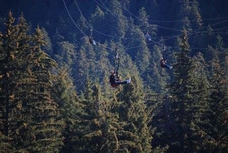 Ziplining in Hoonah Alaska