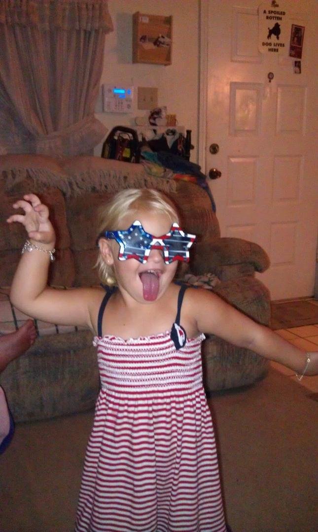 My little silly girl.