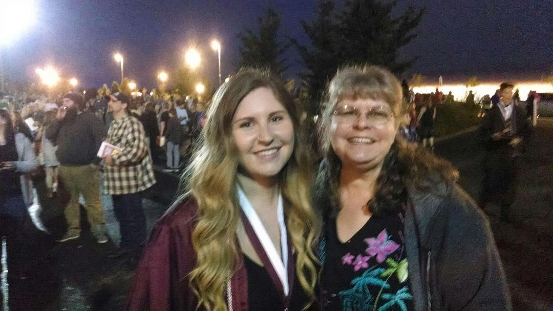 my beautiful granddaughter and her grandma on graduation night