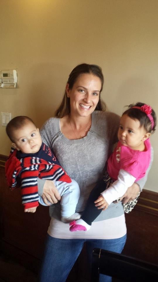 Double trouble. Angelina and her boyfriend Matteus lunch date