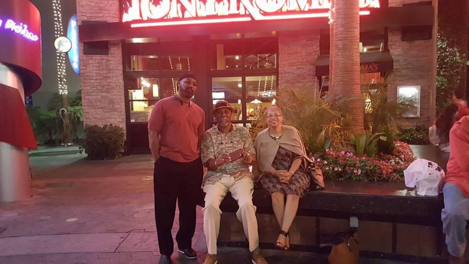 Hanging with friends at LA CityWalk.