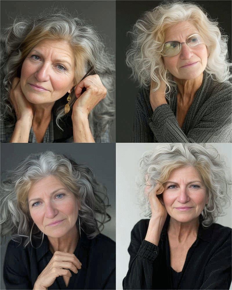 this is a great way to get an idea, how I might look like with grey hair..����