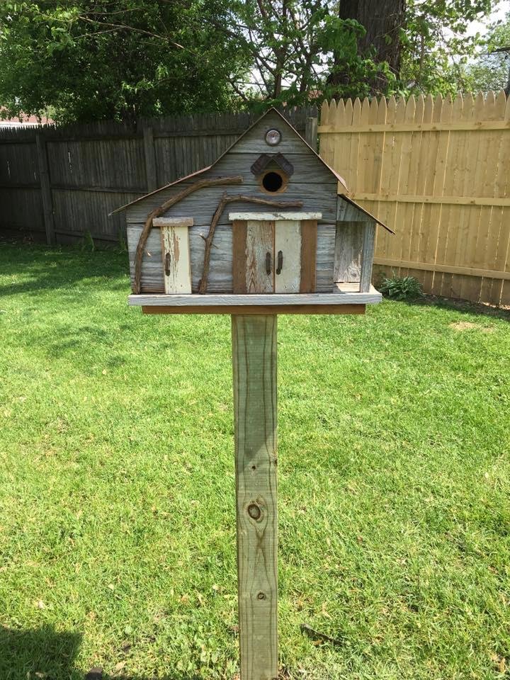Mom's new bird house.