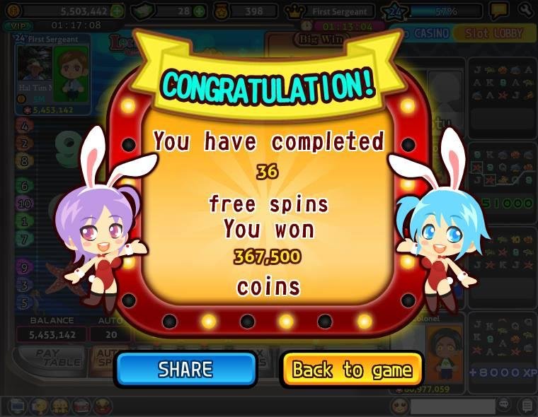 Hal Tim Mettee played the "Deep Seek" Free spin and won 367,500 coins in Let's Vegas! Come to join now!