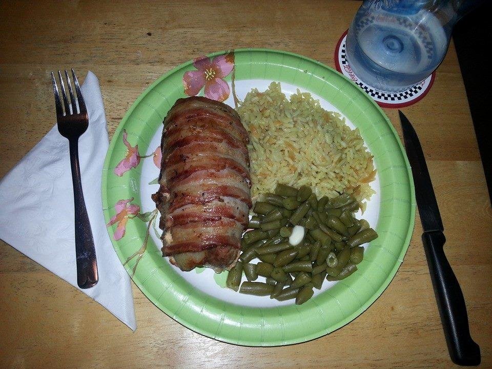 Bacon wrapped pork..it's what's for dinner :-)