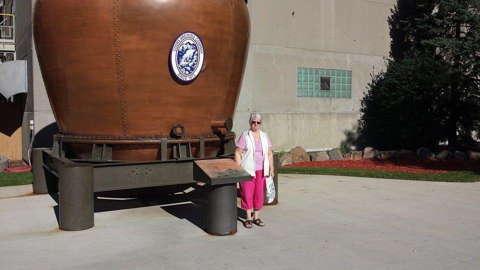 Barbara at Coors brewery.