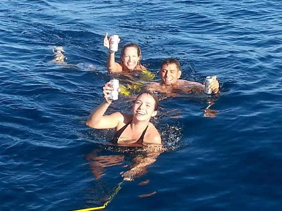 Trolling for yellowtale off Dana Point with live bait. Abby, Angie, & Joe.  Great time had by the crew. John, Colleen, Scott, Katie, and yours truley.