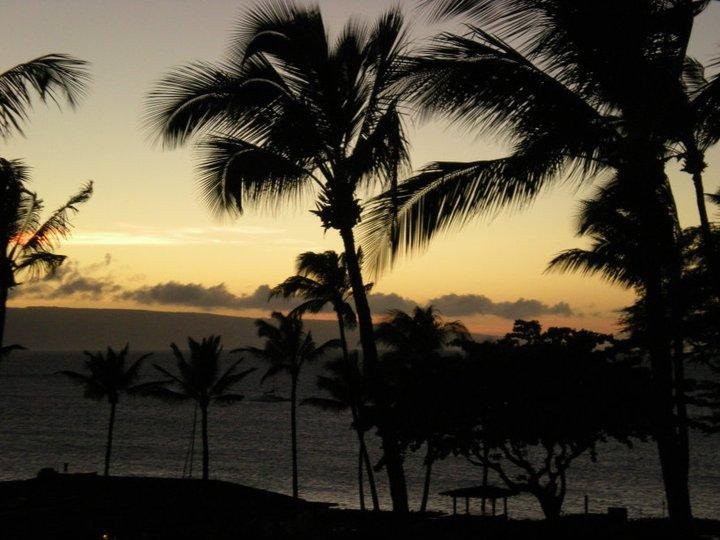 Sunset in Maui from our condo