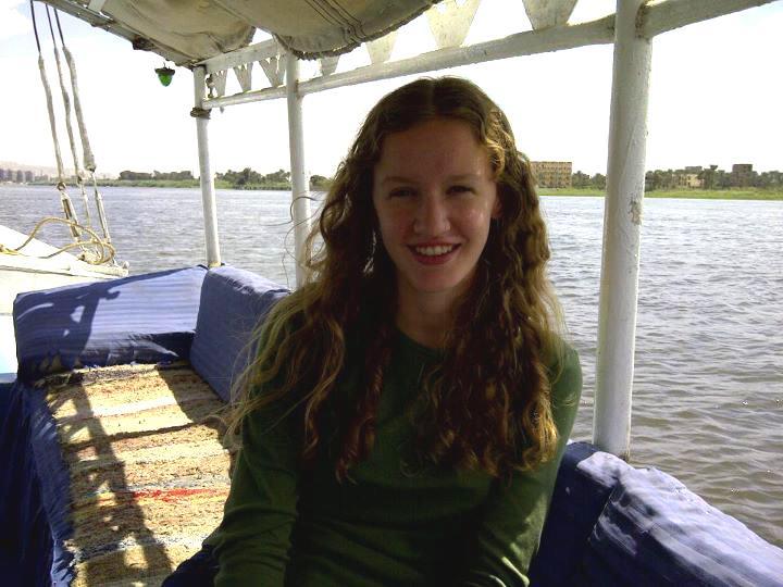 My niece Adriana on the Nile River, Egypt.