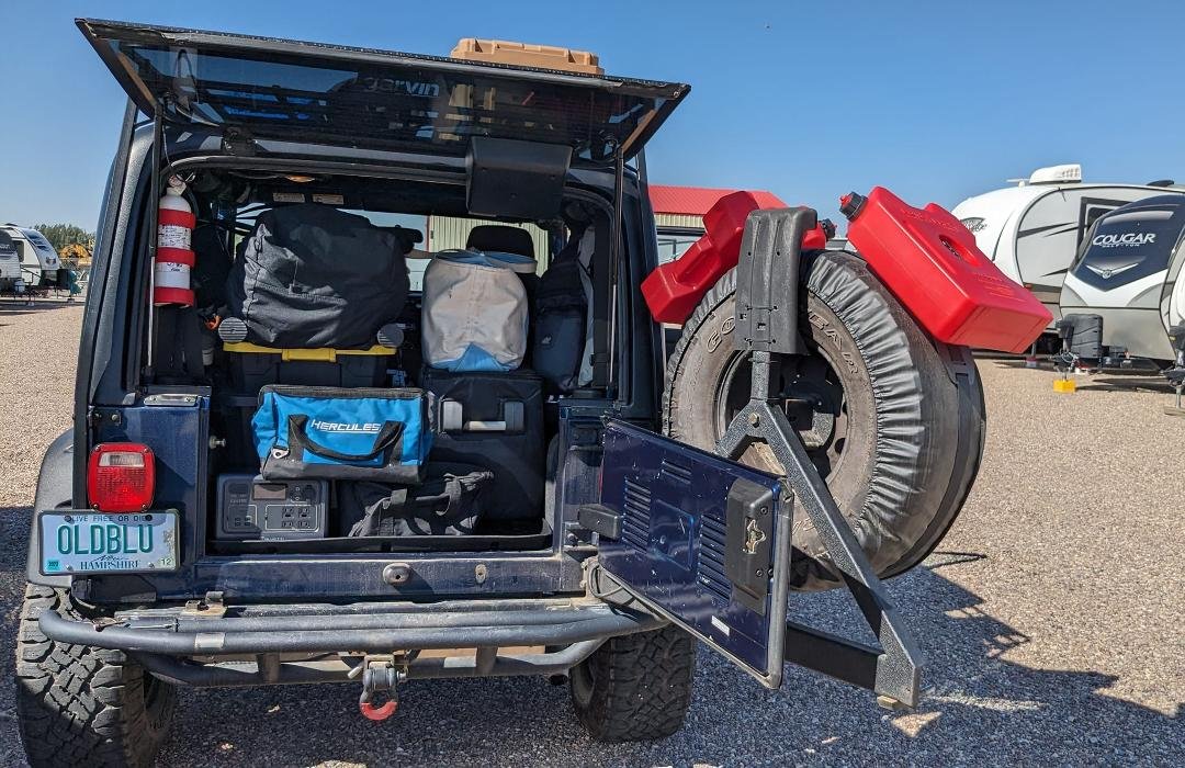The Jeep is loaded.