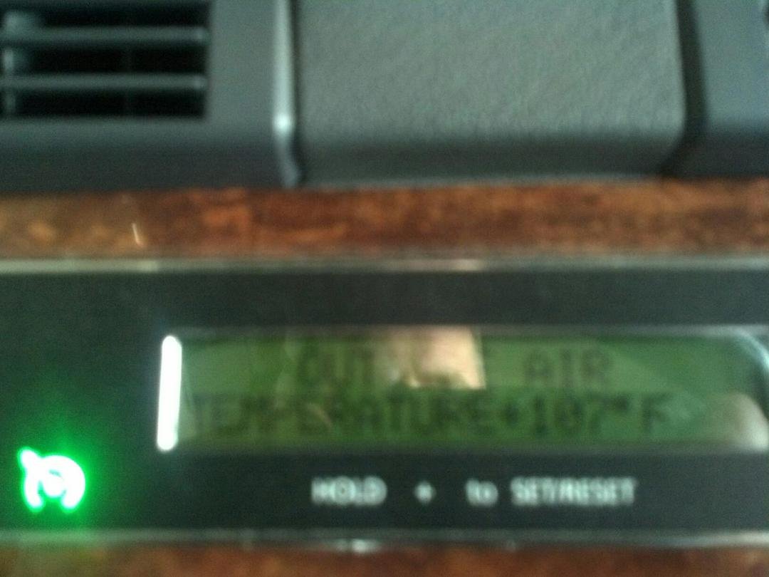 This is the temp outside here in Zanesville, Ohio.