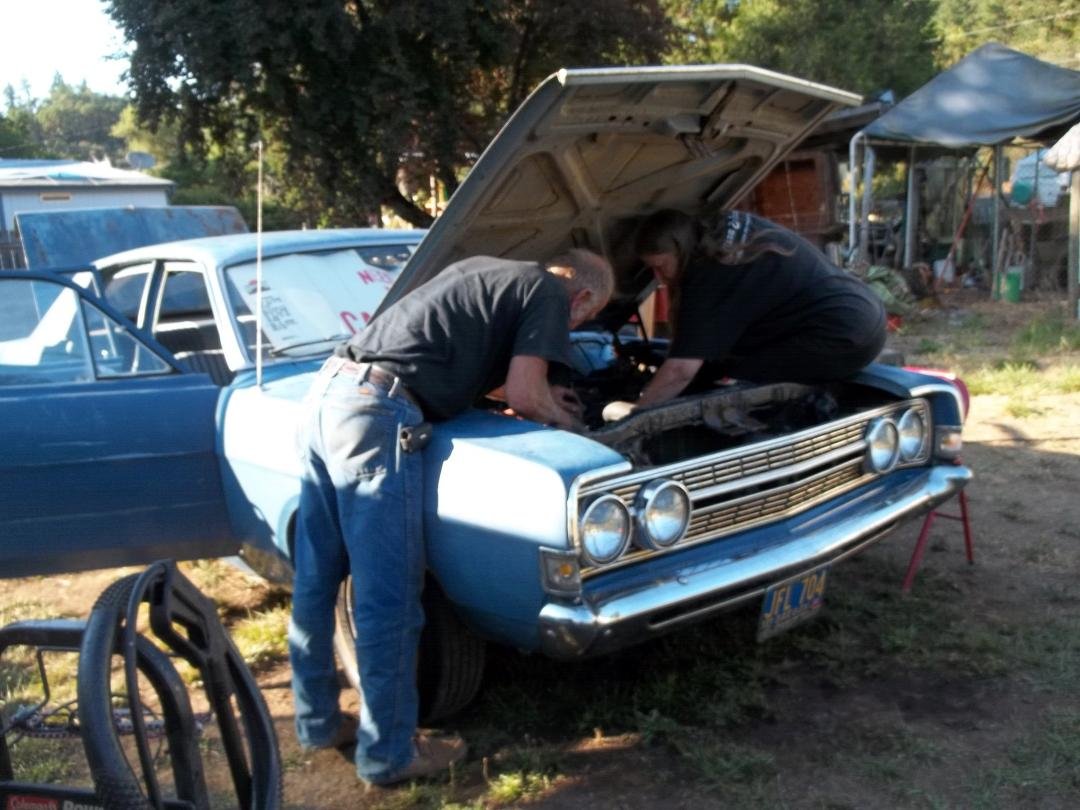 this is the car that tony and i are restoreing,it is a 1968 ford fairlane.it is the same age as my oldest son,very good year.