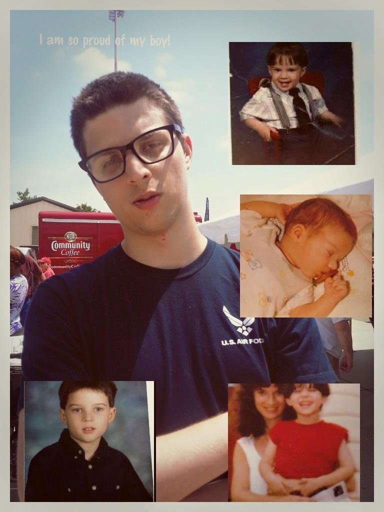 Where a baby once laid in my arms a full grown man stands..I couldn't love you more than I do. I am very proud of you. You can do anything you set your mind to. I send my love, hugs and prayers as you go off to accomplish y