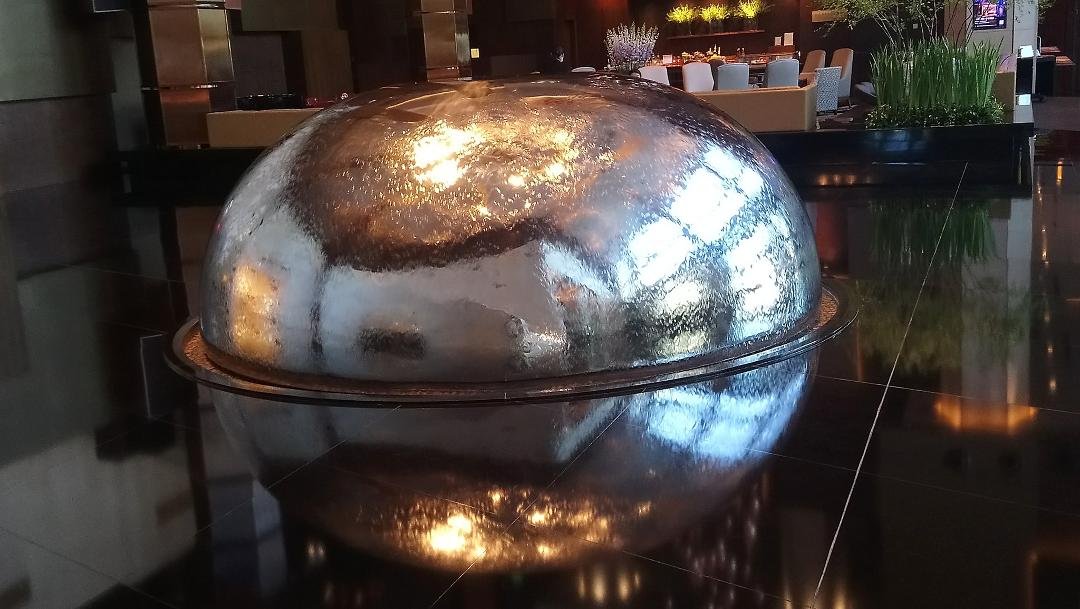 Went down to City of Dreams the other day - they have this huge half ball installed with water running over the surface - my mind ponders how many adjustments they made to reach full coverage on the surface