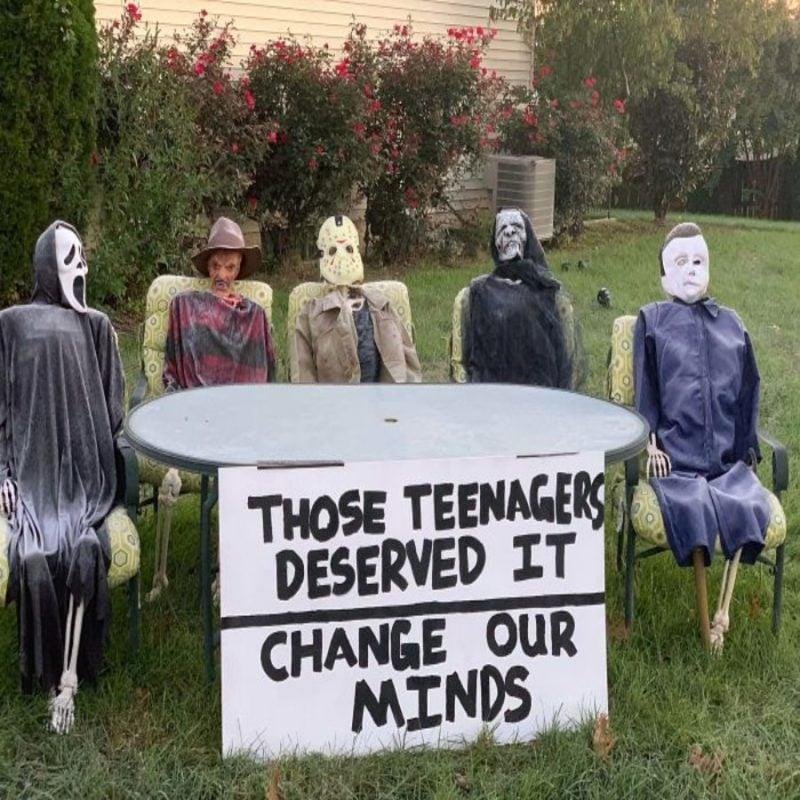 Halloweens coming. Not my decoration by the way.