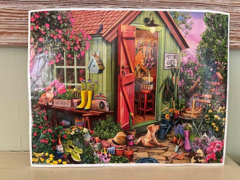 Done. Five pieces were missing. Going to be thrown in the recycling bin. On to another. Yes. 1,000 pieces.