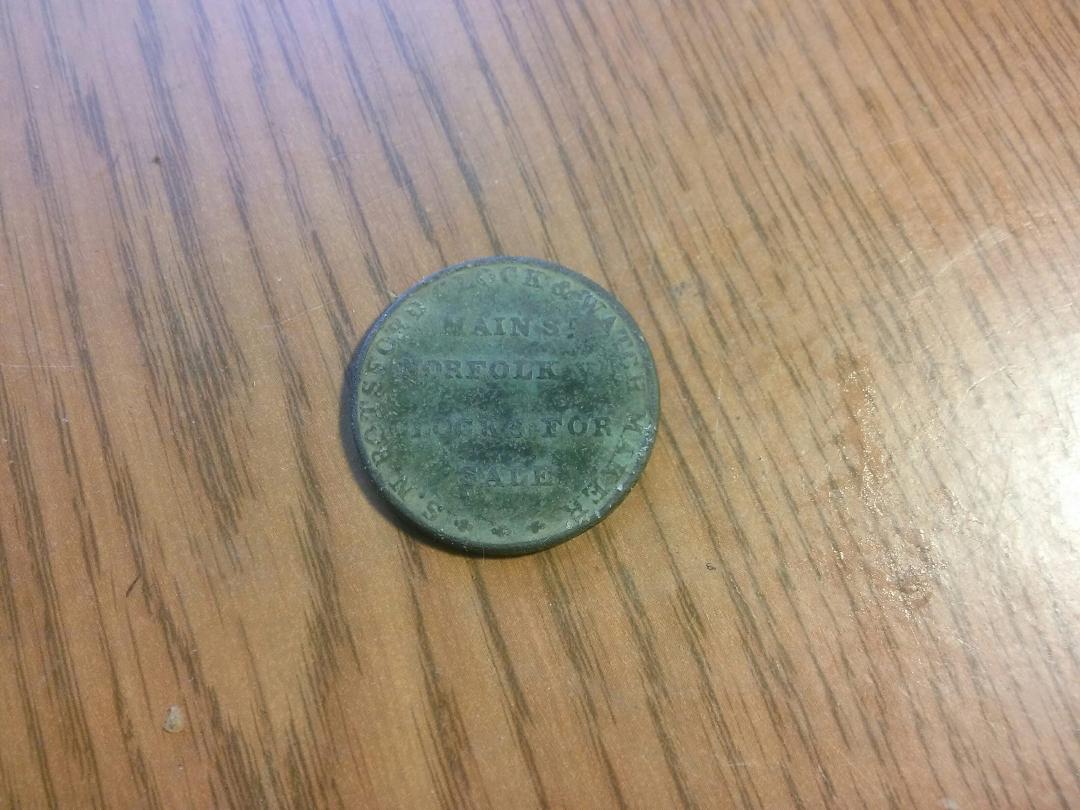 S. & N. Botsford (1839-1842) lock and watches repair token.