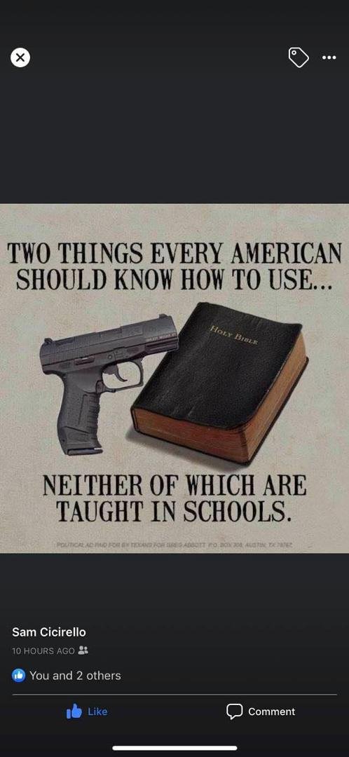 Both belong in schools
We need all staff who desire to carry to be allowed to.
Bring marksmanship class and weapons safety classes back as part of phy Ed