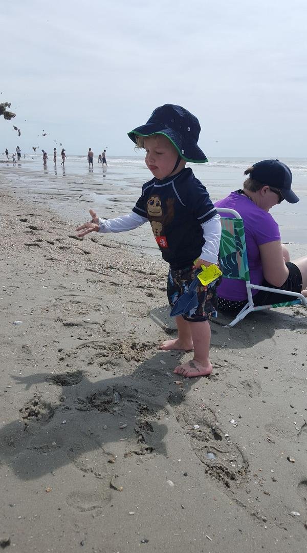 Carter at the beach.