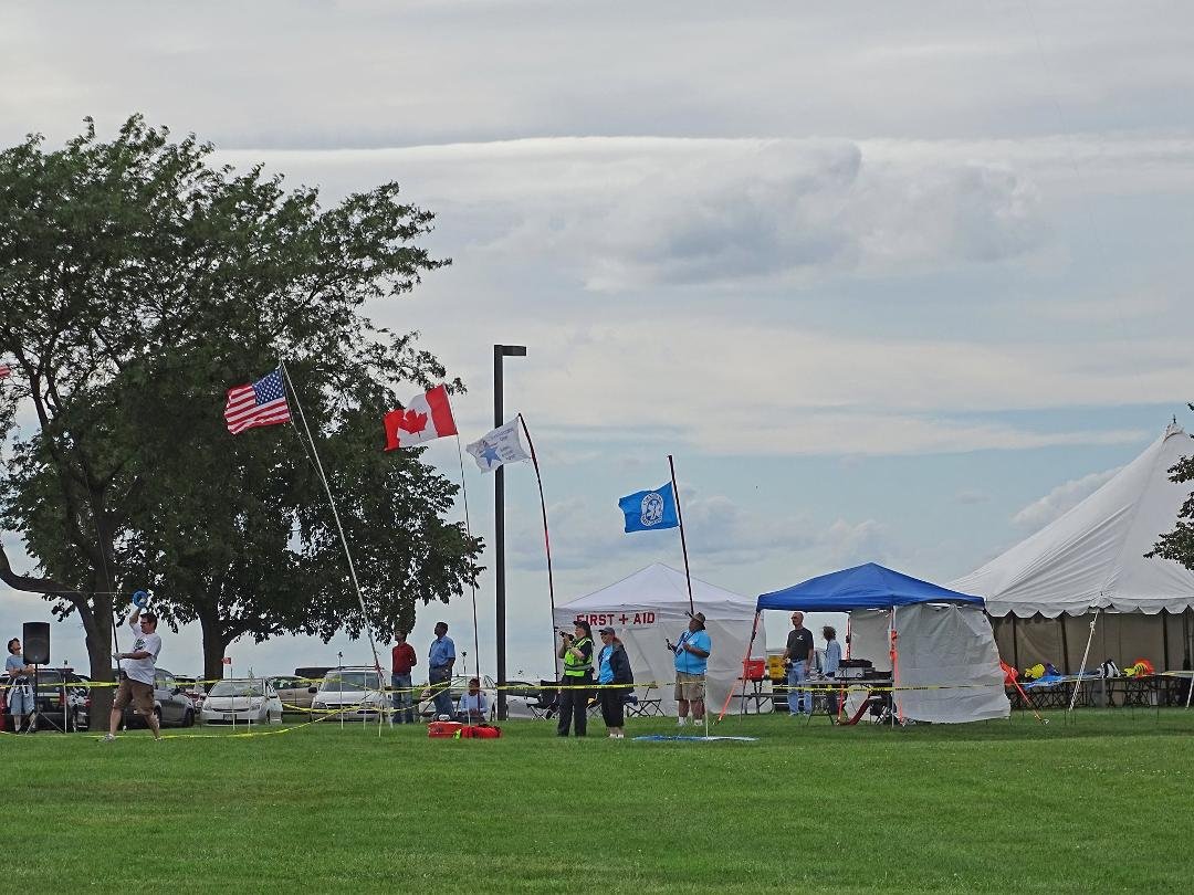 The encampment and first aid tent.