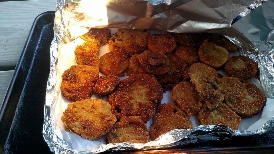 Here are the fried tomatoes!